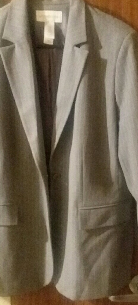 Grey pinstripe blazer